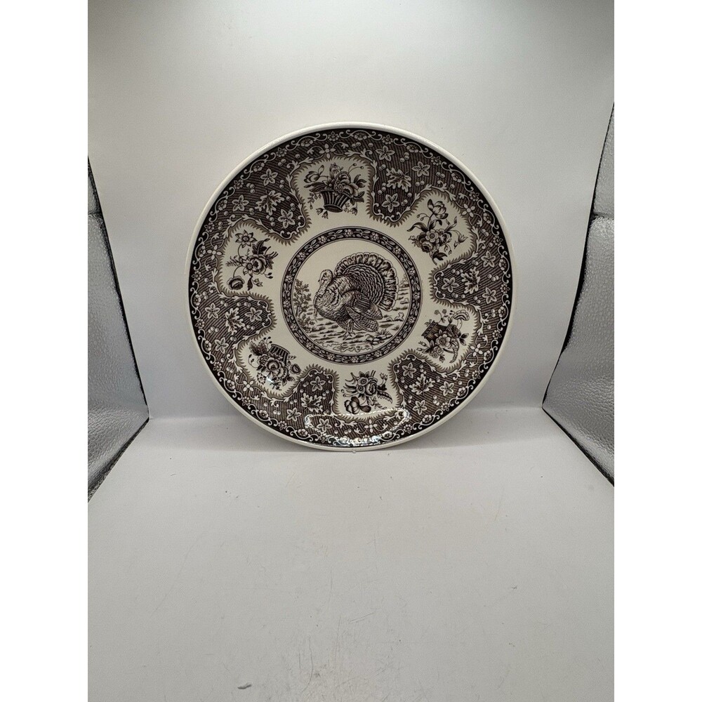Spode Made In England Festival Serving Bowl Round Brown Turkey S3536-A5